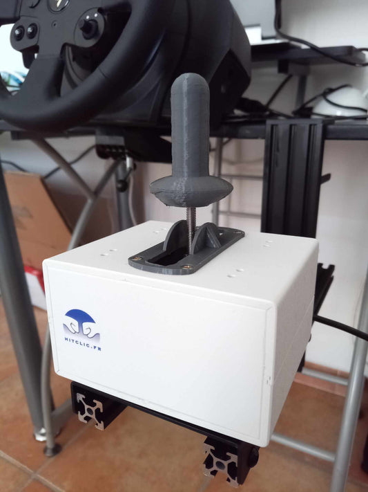 Accelerator and brake handle with mounting system, DB9 socket, jack sockets