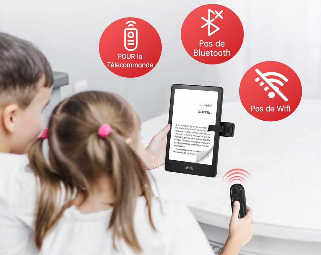 Page turner for e-reader, kindle, tablet, with suitable switch