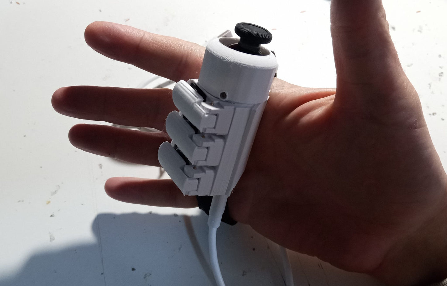 Mini USB mouse in hand