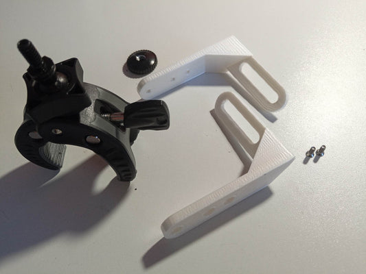Elbow fixing clamp for 2 Logitech switches