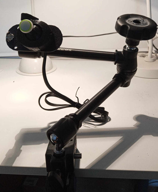 Analog joystick for mouth - jack socket - with fixing arm 53 cm