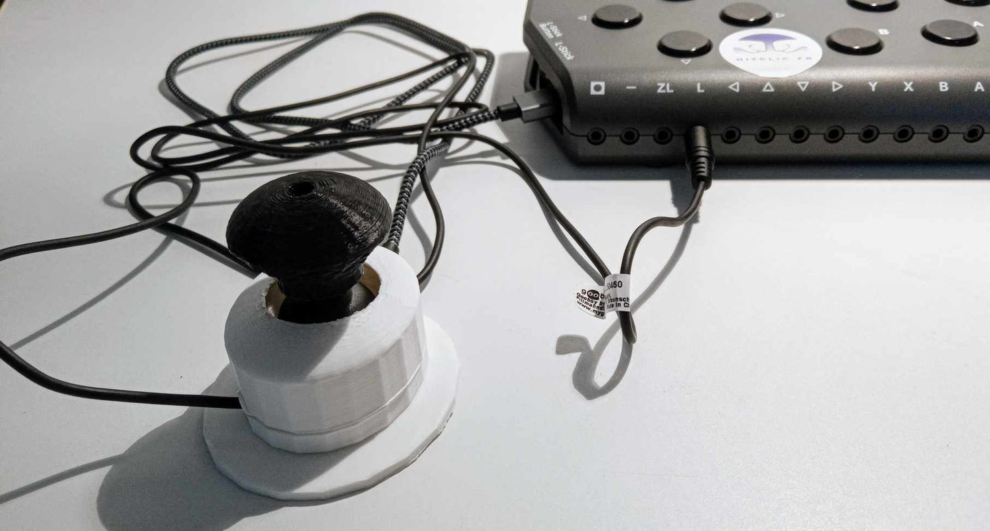 Large mushroom analog joystick - jack socket