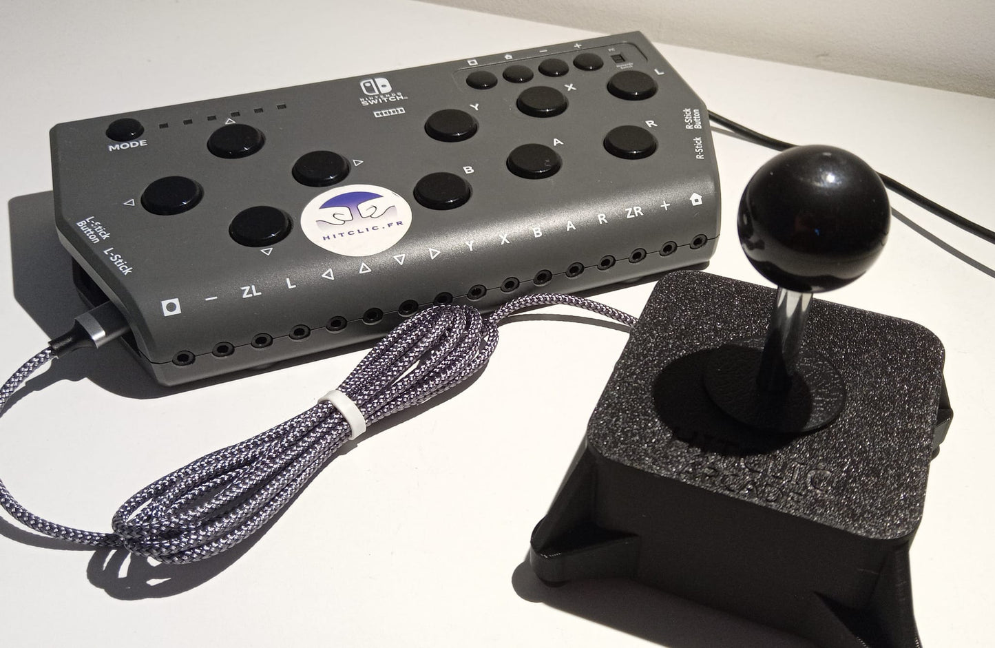 Arcade joystick with ball